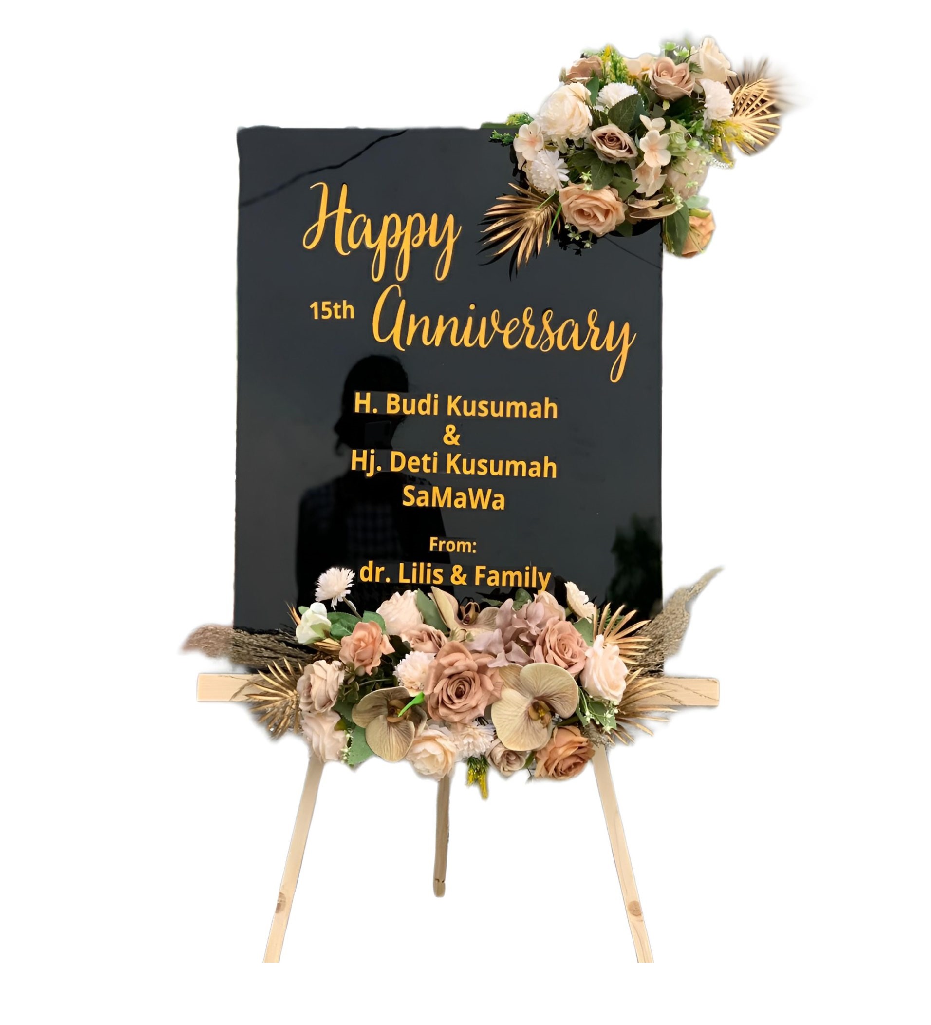 Papan Bunga Akrilik Pinang